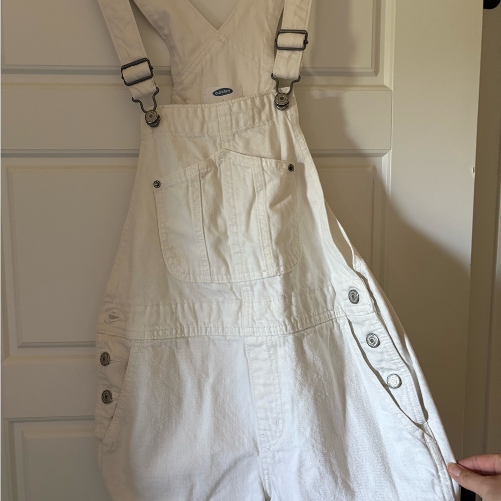 Old Navy White Denim Women's Shortalls
